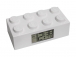 LEGO hodiny s budíkom Brick biele