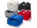 LEGO stolný box 4 so zásuvkou sivý
