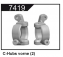 Přední těhlice typu C (2 ks.) pro Z06 Evolution, 3120 DF Models / 144001 WL Toys 