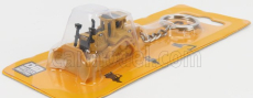 Dm-models Caterpillar Portachiavi - Prívesok na kľúče Catd8t Ruspa Cingolata - Škrabací traktor - Cm.5 1:100 žltá čierna