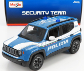 Maisto Jeep Renegade Polizia 2017 1:24 Light Blue White