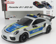 Majorette Porsche 911 991 Gt3 Rs Coupe Polizei 2013 + 911 Gt3 Rs v mierke 1:16 strieborná modrá