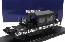 Perfex GMC Dukw Cckw 353 Truck Boat Bateaux Mouches Paris Anfibio Gommato 3-assi 1965 1:43 čierna
