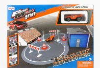 Príslušenstvo Maisto Dioráma - Súprava na stavbu pretekárskej dráhy s autíčkom 1:43 Oranžová sivá