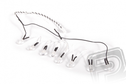 8-portové LEDky biele
