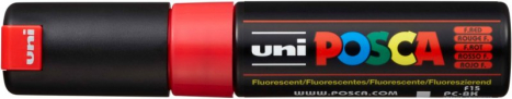 Akrylový popisovač UNI POSCA PC-8K 8 mm – neónovočervená