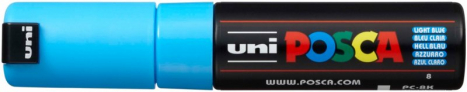 Akrylový popisovač UNI POSCA PC-8K 8 mm – svetlomodrá