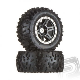 „Dboots“ Sand Scorpion XL zadné kolesá, čierne/chróm disky, nalepené, (2 ks)
