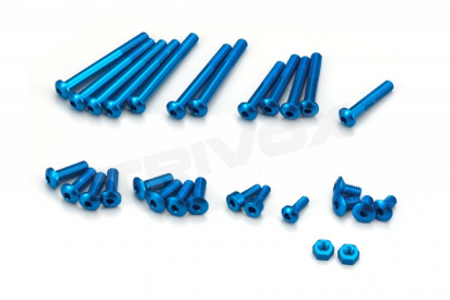 Hliníkové skrutky modré pre EX-RR/EX-2, súprava