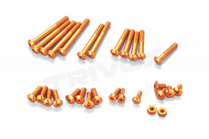 Hliníkové skrutky oranžové pre EX-RR/EX-2, súprava