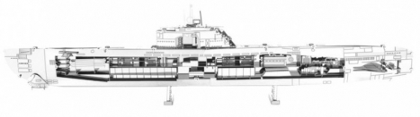 Oceľová stavebnica nemeckej ponorky typu XXI