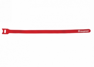 Sťahovací pásik suchým zipsom 300mm GRAUPNER , červený (10 ks)