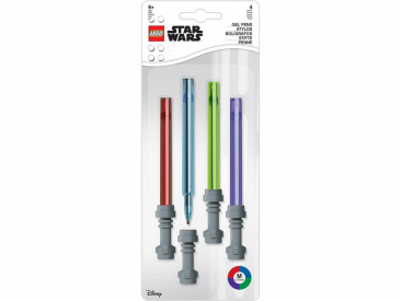 Súprava gélových pier LEGO Star Wars so svetelným mečom – 4 ks