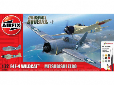 Airfix Grumman F-4F4 Wildcat, Mitsubishi Zero Dogfight (1:72) (Giftset)