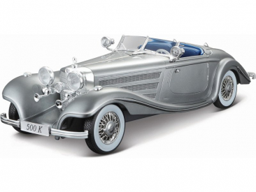 Maisto Mercedes-Benz 500 K Type Specialroadster 1936 1:18 sivá metalíza