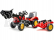 FALK – Šliapací traktor Supercharger s nakladačom a vlečkou červený
