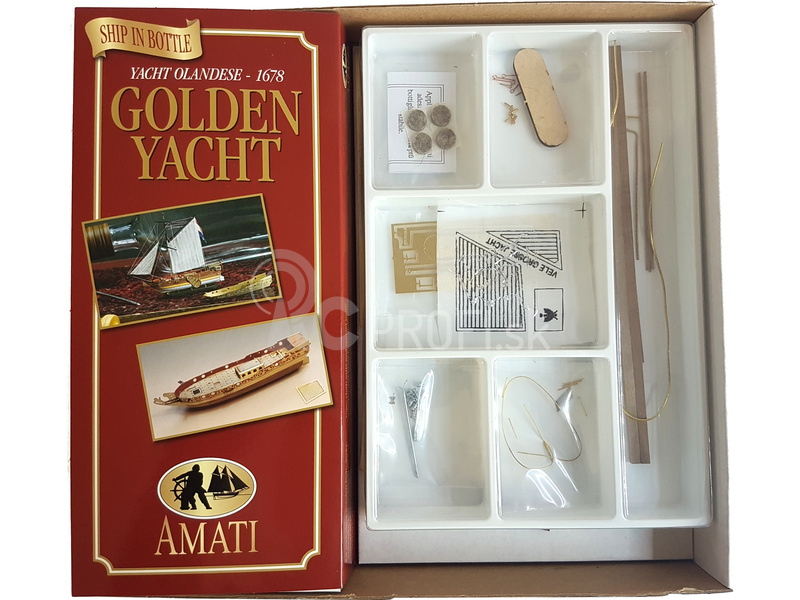 AMATI Golden Yacht 1:300 kit do fľaše