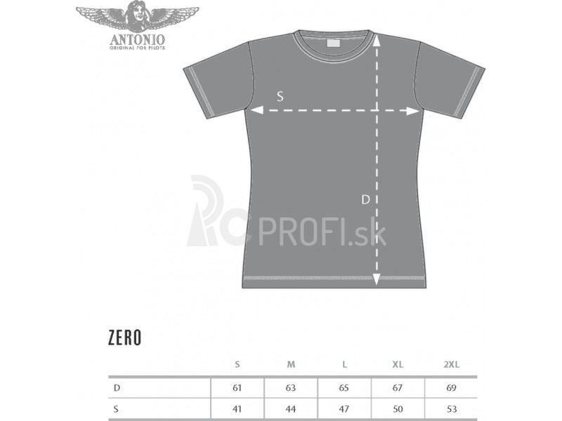 Antonio dámske tričko Mitsubishi A6M Zero L