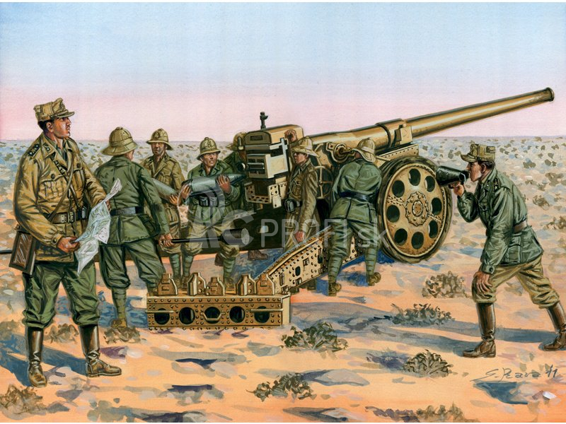 Italeri figúrky – WWII Cannone da 149/40 with Crew (1:72)