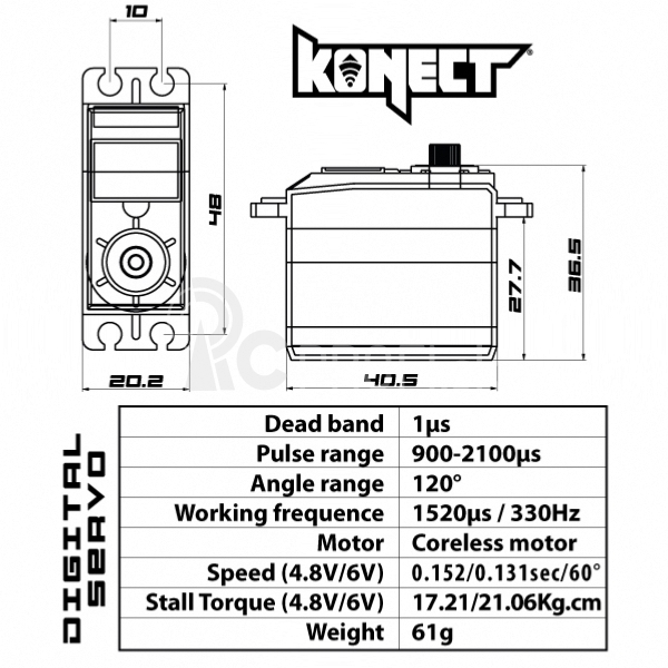 KONECT 21 kg servo - RACING