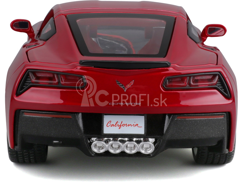 Maisto Corvette Stingray 2014 1:18 červená metalíza