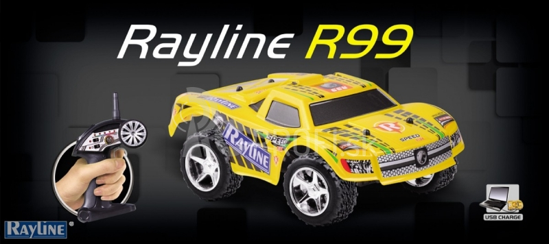 RC Auto Rayline R99 so skokanským mostíkom