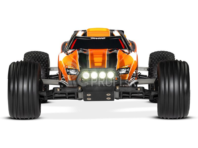 RC auto Traxxas Rustler 1:10 RTR s LED osvetlením, oranžová