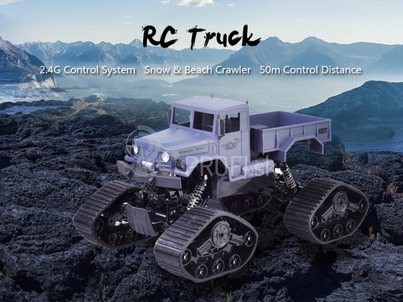 RC crawler Rock Rover s pásmi, sivá