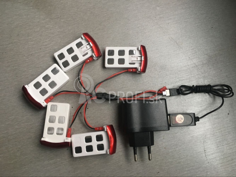 Set 5 náhradných batérií 850mAh pre X5UW s multinabíječem