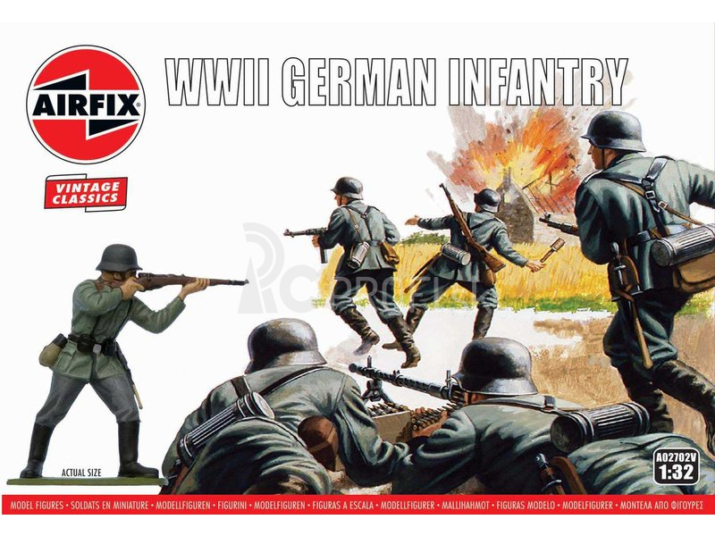 Airfix figúrky – WIWII German Infantry (1:32) (Vintage)