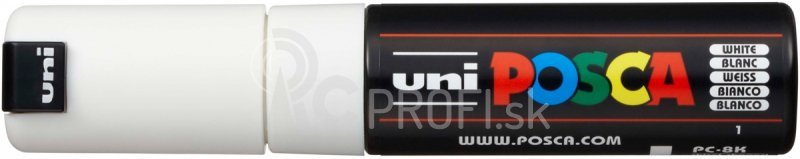 Akrylový popisovač UNI POSCA PC-8K 8 mm – biela