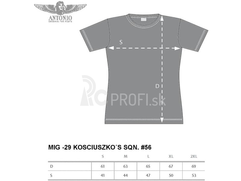 Antonio dámske tričko MIG-29 Kosciuszko #56 S