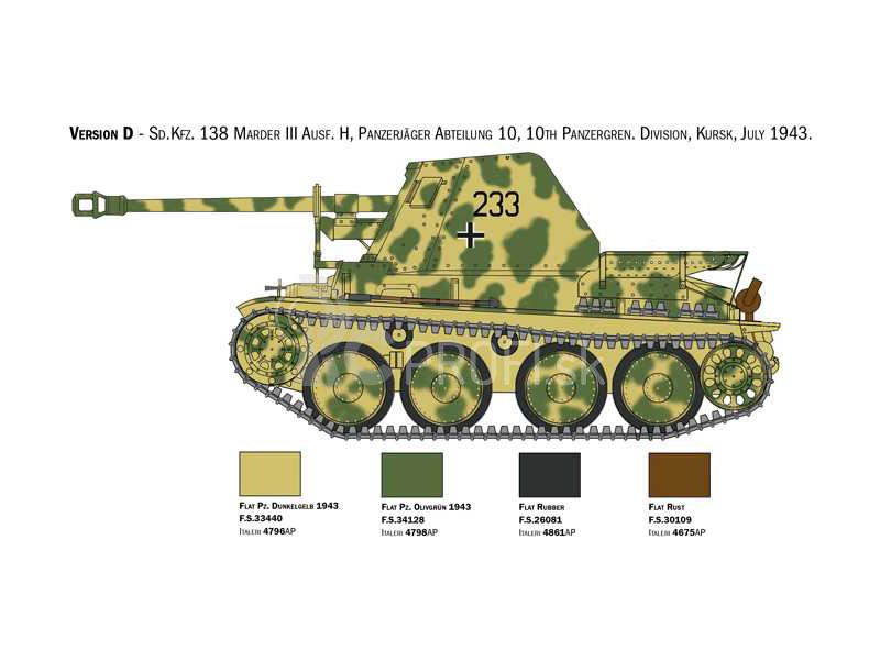 Italeri Marder III Ausf. H Sd. Kfz. 138 s posádkou (1:35)