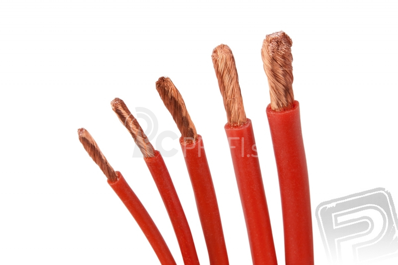  Kábel silikón 6.0mm2 1m (červený)