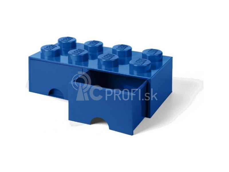 LEGO úložný box so zásuvkami 250x500x180mm – modrý
