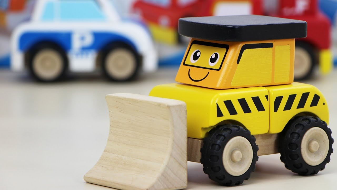 Wonderworld Drevený mini buldozér