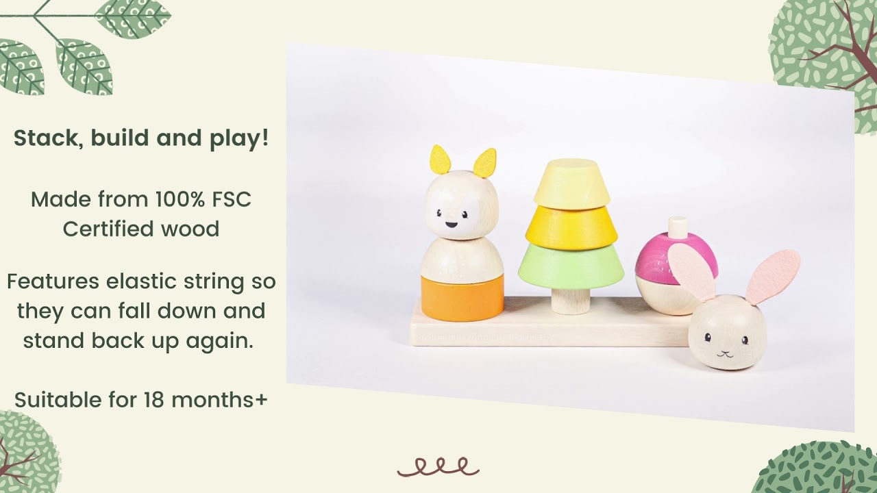 Bigjigs detská motorizovaná hračka líška a králik