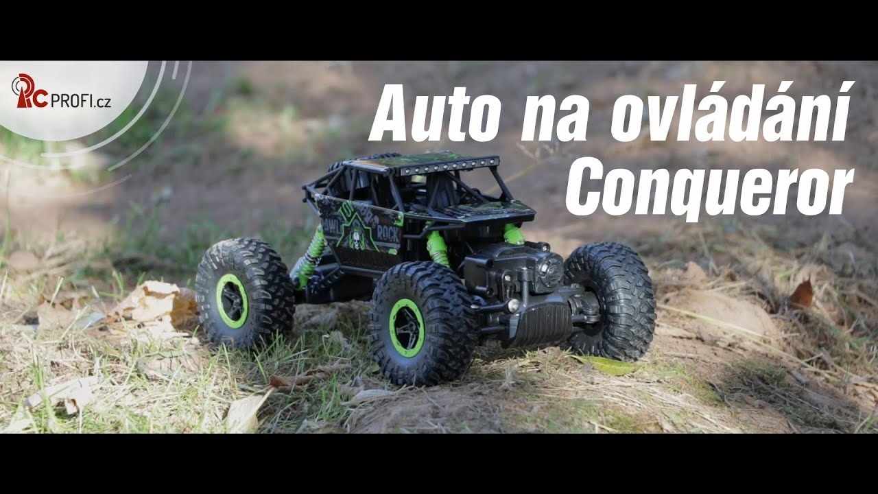 RC auto Conqueror 1:18, modrá + náhradná batéria