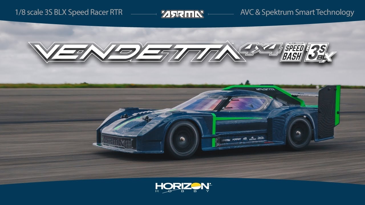 RC auto Arrma Vendetta 3S BLX 1:8 4WD RTR, modrá