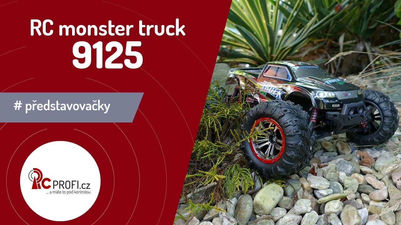 RC monster truck 9125, červená + náhradná batéria