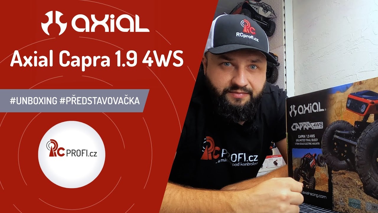 RC auto Axial Capra 1.9 4WS 1:10 RTR, červená
