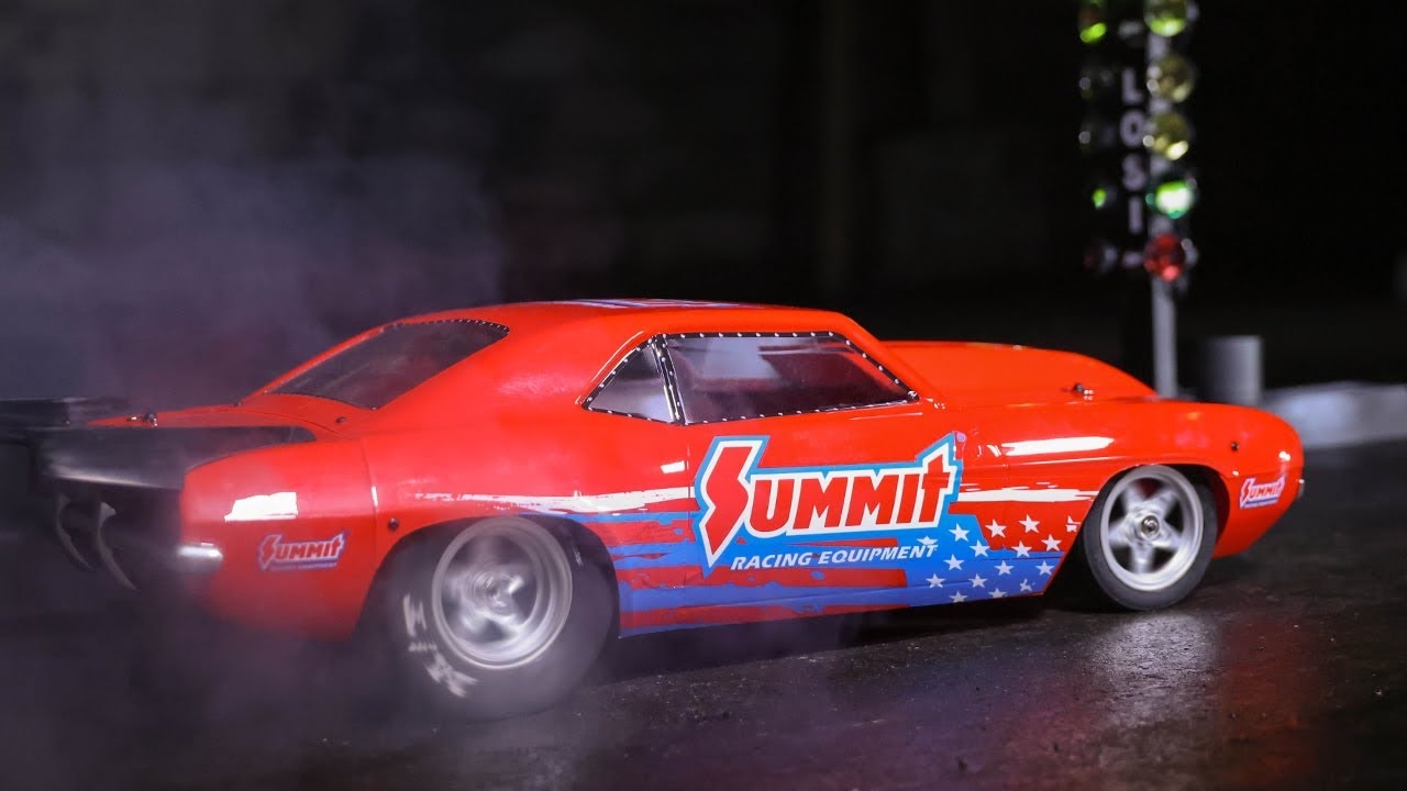 RC auto Losi 22S Dragster 1:10 1969 Camaro RTR, modré