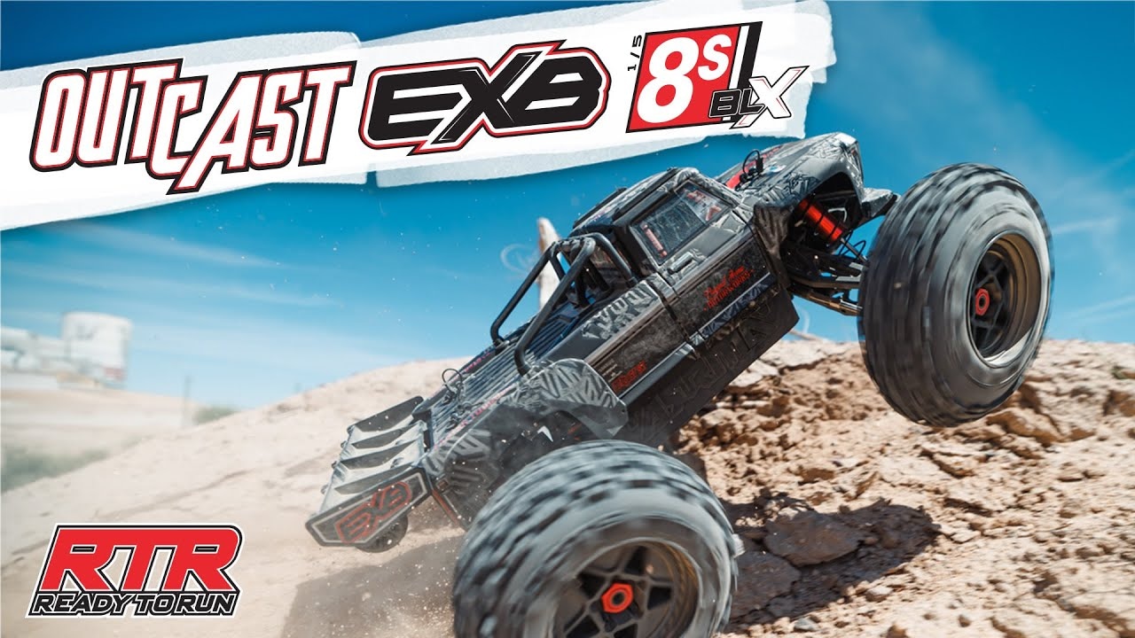 RC auto Arrma Outcast 8S BLX 1:5 4WD EXB RTR, čierne