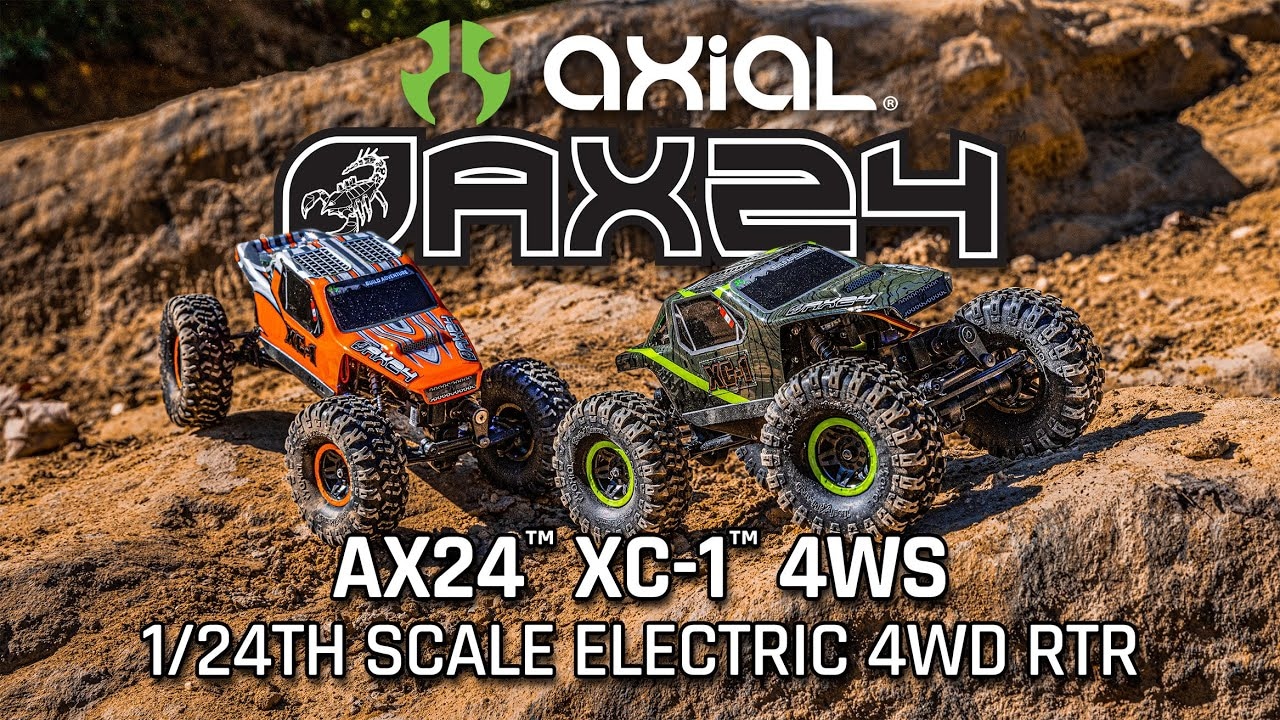 RC auto Axial AX24 XC-1 1:24 4WS RTR, zelené