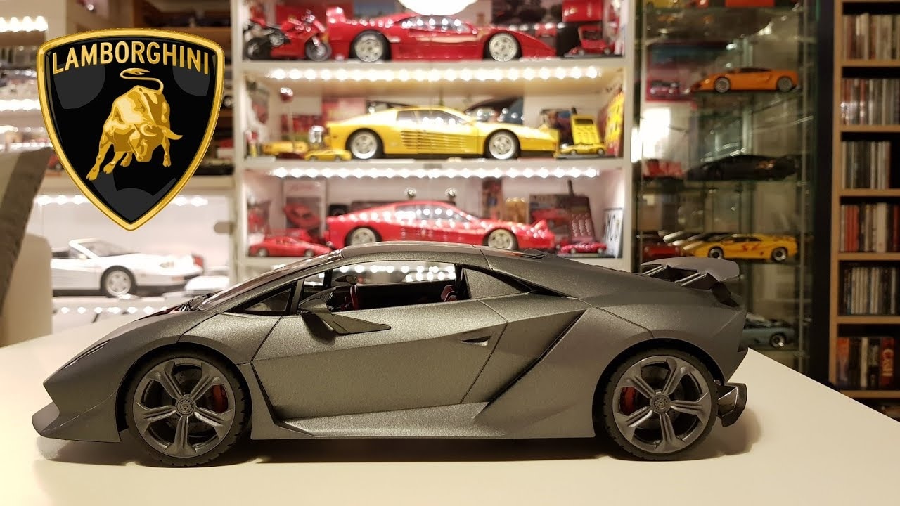 RC auto Lamborghini Sesto Elemento 1:18, sivá