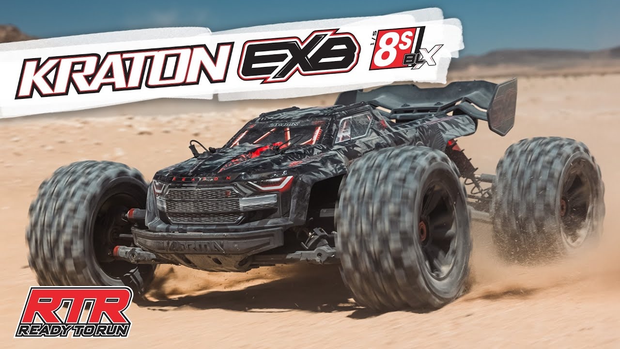 RC auto Arrma Kraton 8S BLX 1:5 4WD EXB RTR, čierne