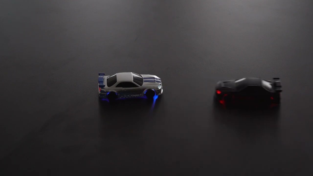 1/76 C74 On-Road RC Car RTR (čierna s červeným pruhom)