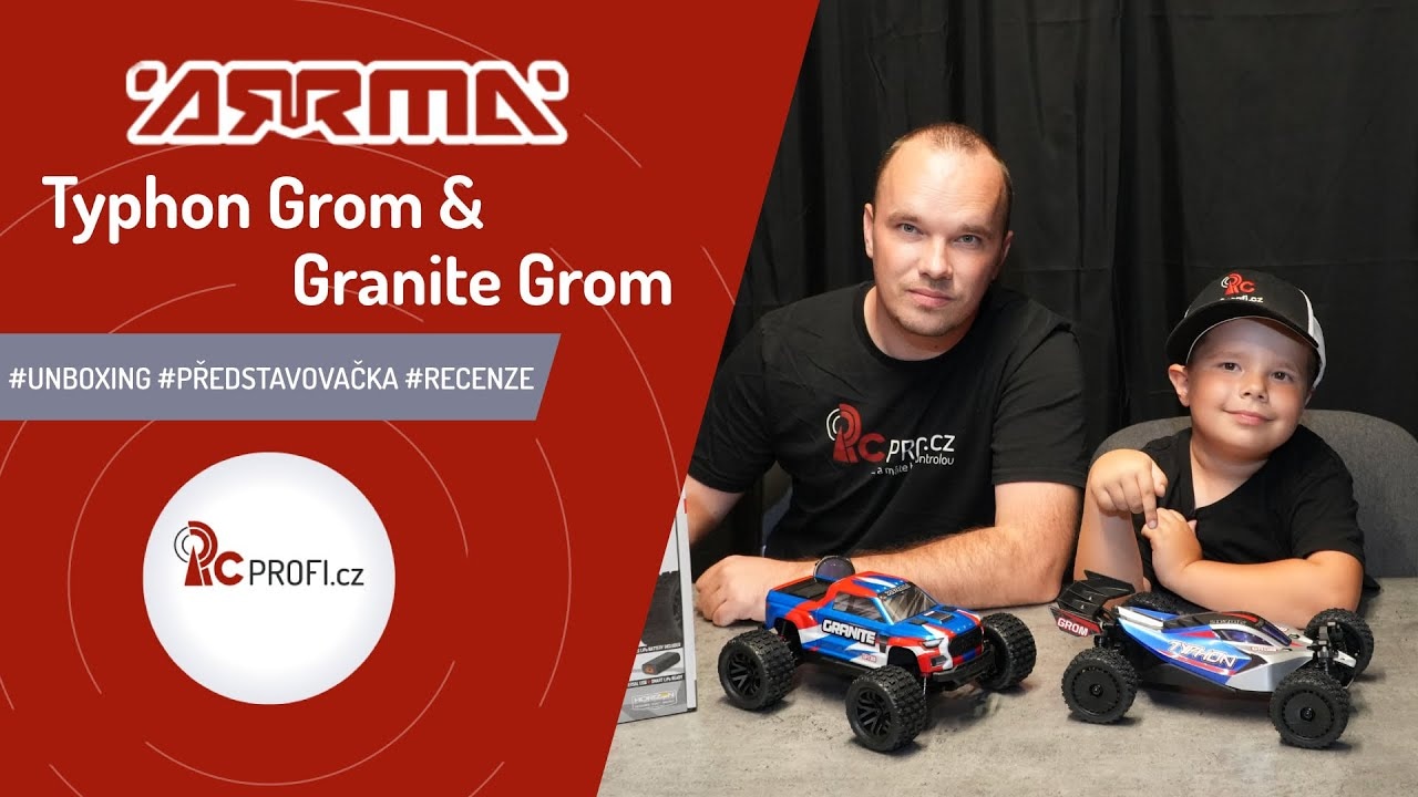 RC auto Arrma Typhon Grom 1:18 4WD Smart RTR, červené
