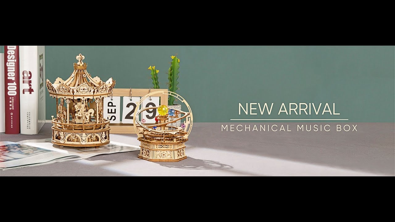 RoboTime 3D skladačka hračiek Romantický kolotoč