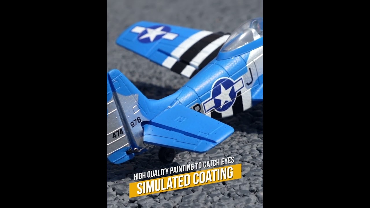 RC lietadlo Volantex Mustang P51D, modré | RCprofi.sk